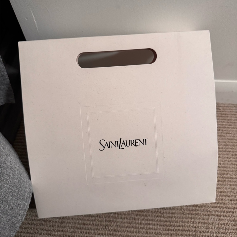 Saint Laurent Cream White Shopping Bag